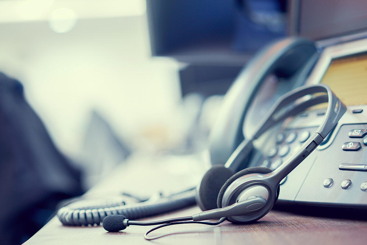 Telefon mit Headset